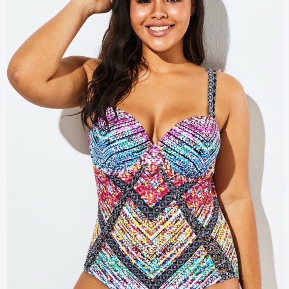 Colorful Patterned Swimsuit